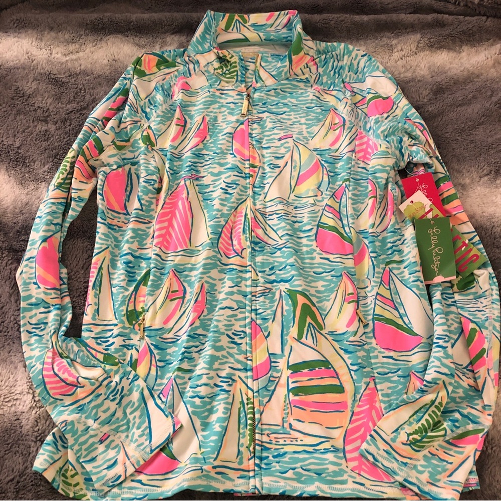 Lilly Pulitzer Serena Jacket XL “You Gotta Regatta”